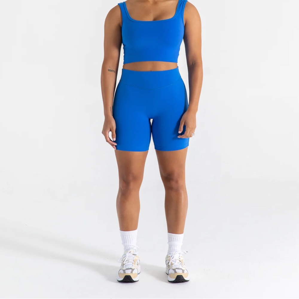 NWT thirty years cobalt blue bike shorts